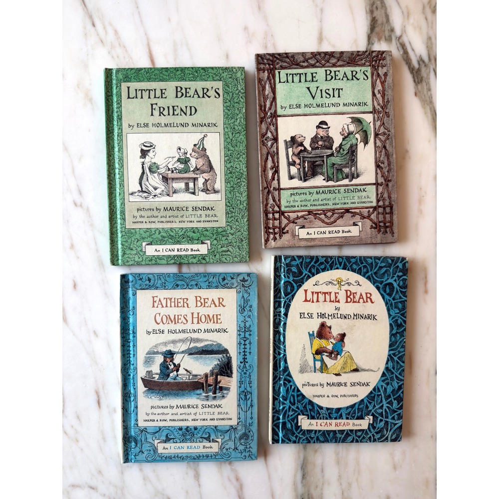 Vintage Little Bear Books Set of 4 Maurice Sendak 1957-1961 Kids Nursery
